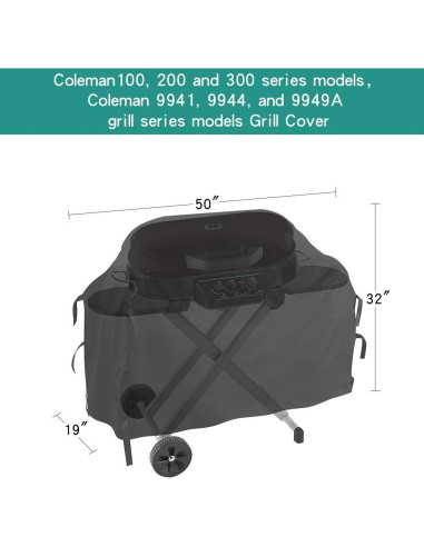 Cubierta Impermeable para Parrilla Coleman Stanbroil 76.2-152.4 cm