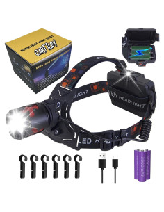 Linterna Frontal LED Recargable Carttley 180000 Lúmenes IP67