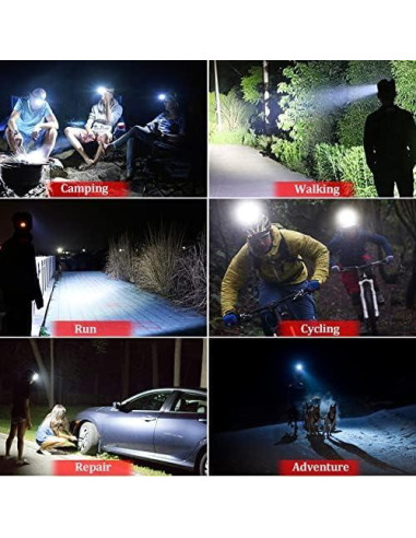 Linterna Frontal Recargable Aikertec XHP99 3000 Lúmenes IPX6