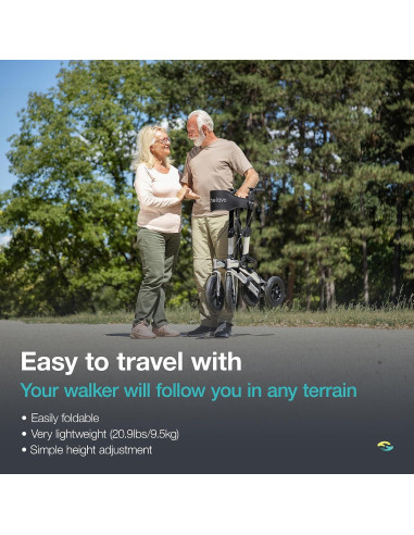 Andador Plegable Helavo H1140 Todo Terreno con Ruedas de 30.48 cm