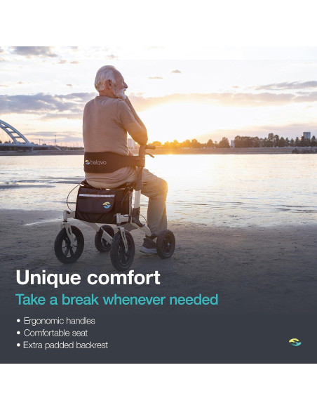 Andador Plegable Helavo H1140 Todo Terreno con Ruedas de 30.48 cm