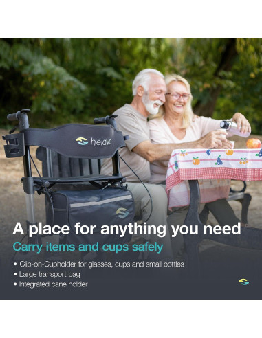 Andador Plegable Helavo H1140 Todo Terreno con Ruedas de 30.48 cm