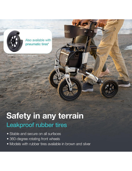 Andador Plegable Helavo H1140 Todo Terreno con Ruedas de 30.48 cm