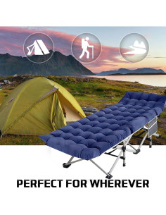 Cama de Camping Plegable LUCKPRO 190.5x71.1cm 2 Paquete 2