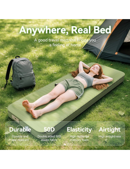 Colchoneta de Camping PineHike PHW - 4" Espuma Memoria, Aislada