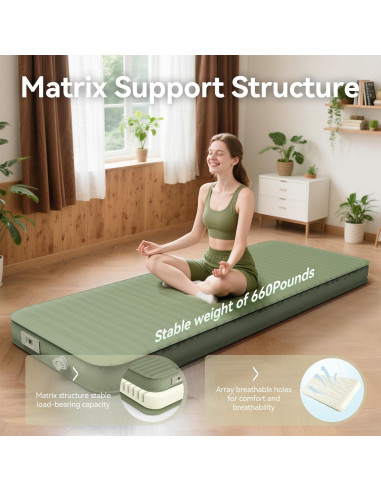 Colchoneta de Camping PineHike PHW - 4" Espuma Memoria, Aislada