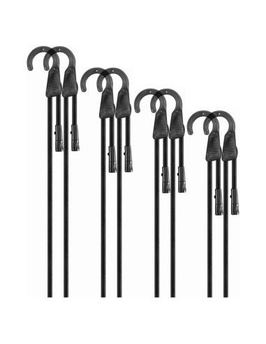 Cuerdas Bungee Ajustables LuckyStraps 8 Pcs 45.72-203.2 cm