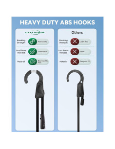 Cuerdas Bungee Ajustables LuckyStraps 8 Pcs 45.72-203.2 cm 2