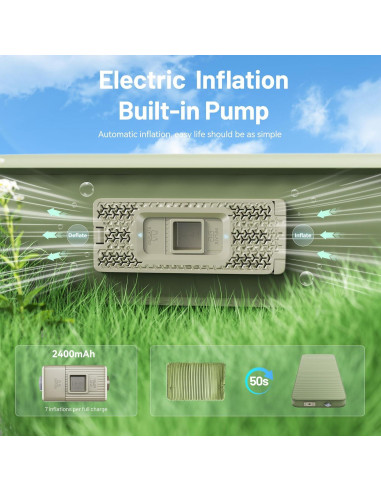 Colchoneta de Camping PineHike PHW - 4" Espuma Memoria, Aislada