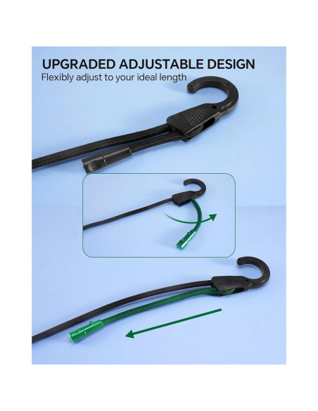 Cuerdas Bungee Ajustables LuckyStraps 8 Pcs 45.72-203.2 cm Cuerdas Bungee Ajustables LuckyStraps 8 Pcs 45.72-203.2 cm