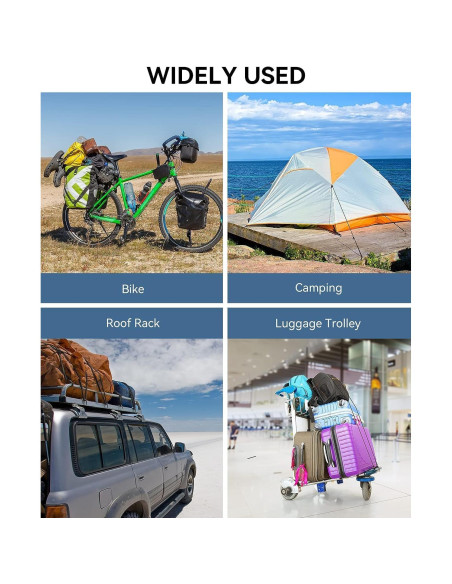 Cuerdas Bungee Ajustables LuckyStraps 8 Pcs 45.72-203.2 cm Cuerdas Bungee Ajustables LuckyStraps 8 Pcs 45.72-203.2 cm