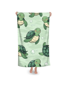 Toalla de Playa 100% BLUE COLLAR Verde 130x79 cm Doble Cara