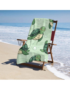 Toalla de Playa 100% BLUE COLLAR Verde 130x79 cm Doble Cara 2