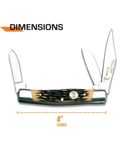 Cuchillo Plegable Elk Ridge 7" Acero Inoxidable con Mango de Hueso 2