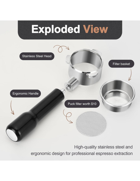 Portafiltro Sin Fondo 54mm WhaleSiper para Breville