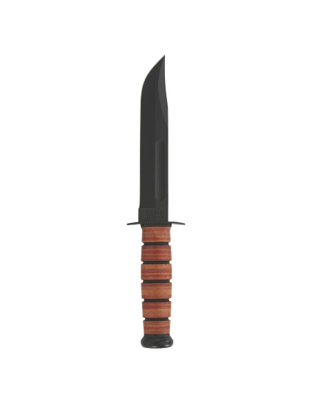 Cuchillo Fijo Ka-Bar Bowie Militar 17.78 cm Acero Negro