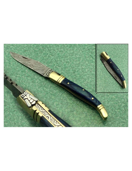Cuchillo Plegable Laguiole Damascus Depot 21.6 cm Acero Damasco Cuchillo Plegable Laguiole Damascus Depot 21.6 cm Acero Damasco