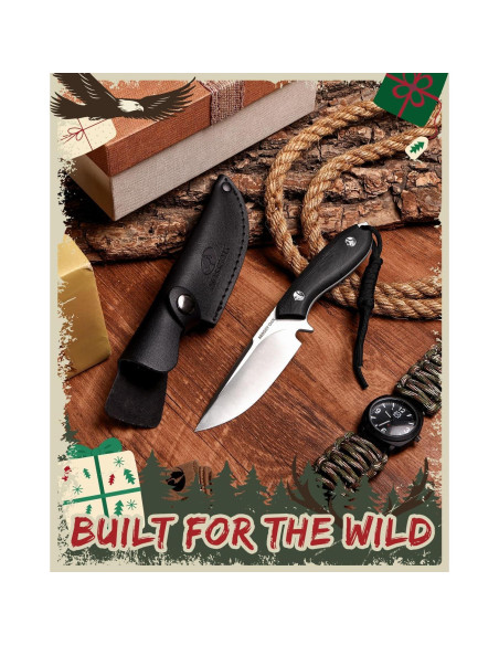 Cuchillo de Camping Mossy Oak 22.1 cm Hoja Fija con Funda