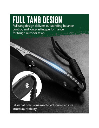 Cuchillo de Camping Mossy Oak 22.1 cm Hoja Fija con Funda