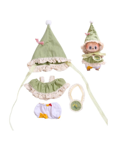 Disfraz de Hada del Bosque Labubu - Atuendo Completo Verde