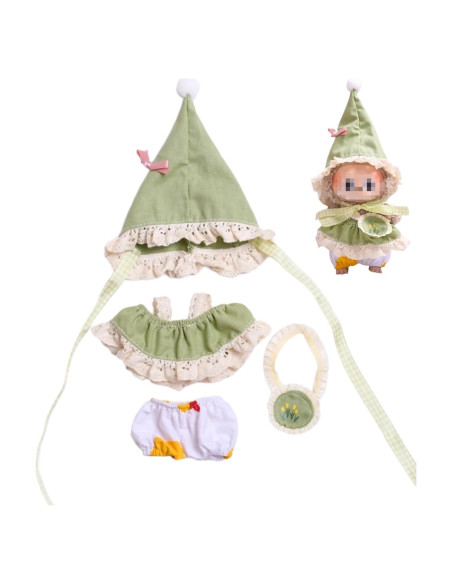 Disfraz de Hada del Bosque Labubu - Atuendo Completo Verde