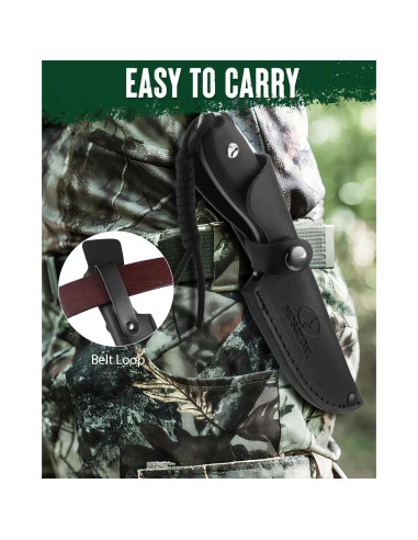 Cuchillo de Camping Mossy Oak 22.1 cm Hoja Fija con Funda