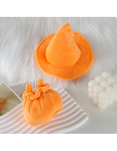 Disfraz de Halloween para Muñeca Labubu 17cm - Calabaza Naranja