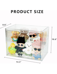 Caja de Almacenamiento Transparente Treayes para Muñecas 35.8x26.9cm 2