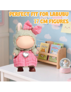 Conjunto de Ropa Chic AICase para Muñecas 17cm Rosa 2 Piezas 2