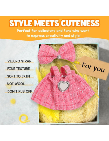 Conjunto de Ropa Chic AICase para Muñecas 17cm Rosa 2 Piezas Conjunto de Ropa Chic AICase para Muñecas 17cm Rosa 2 Piezas