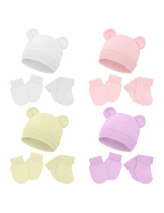 Conjunto de Gorro, Manoplas y Calcetines para Bebés Prematuros Cuffbow