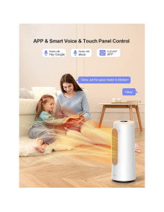 Calefactor Eléctrico CLEVAST CL-EH01 1500W Portátil con Termostato 2