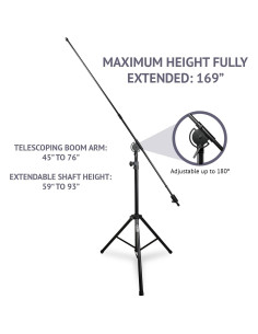 Soporte de Micrófono Profesional LyxPro SMT-1 Telescópico 2