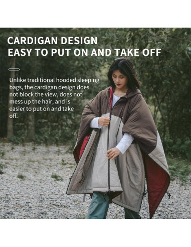 Poncho con Capucha Naturehike para Dormir y Camping 190x72cm