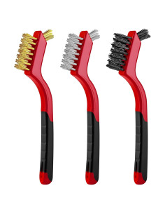 Juego de cepillos de alambre HQRNYP 3 piezas para limpieza de autos