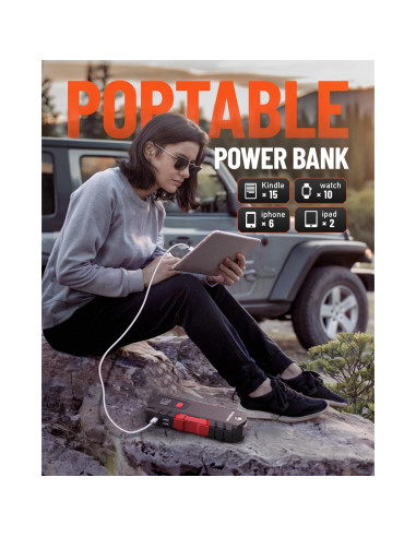 Arrancador de Batería de Coche NEVERLAND N4 - 6000A Portátil