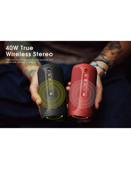 Altavoz Bluetooth EDUPLINK IPX7 Impermeable 20H Rosa