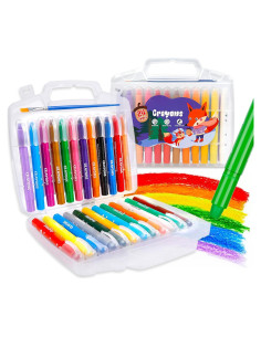 Crayones Jumbo APOGO 24 Colores No Tóxicos Lavables