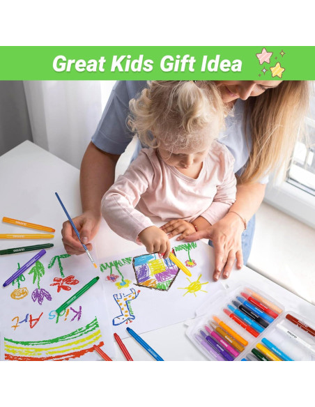 Crayones Jumbo APOGO 24 Colores No Tóxicos Lavables