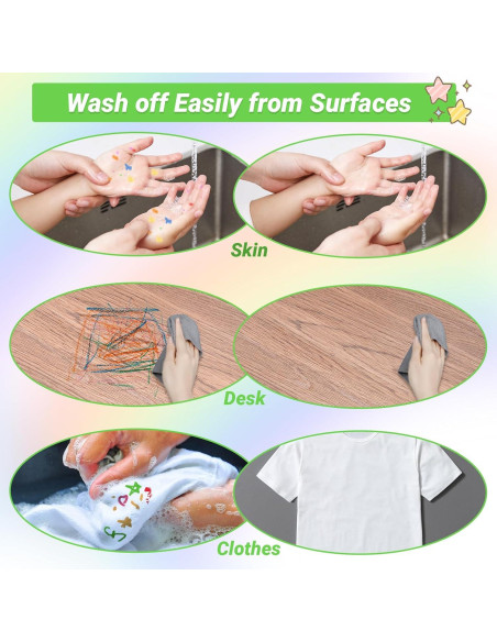 Crayones Jumbo APOGO 24 Colores No Tóxicos Lavables