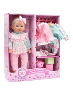 Muñeca Bebé 35 cm Regalo Boutique con Armario y Accesorios
