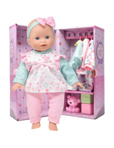Muñeca Bebé 35 cm Regalo Boutique con Armario y Accesorios 2