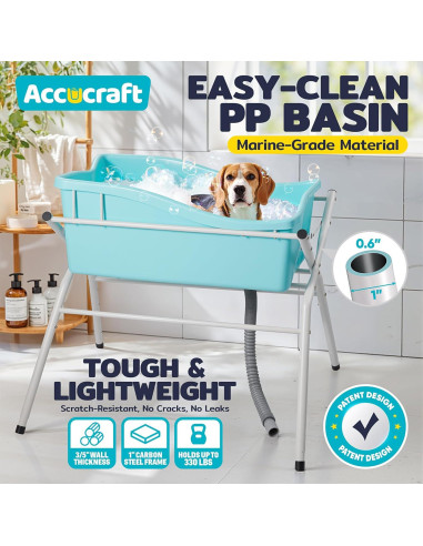 Bañera Elevada Plegable para Perros ACCUCRAFT 3 Niveles