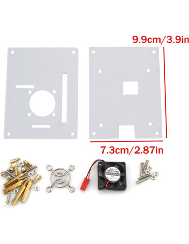 Caja Acrílica con Ventilador de Enfriamiento ZEZEFUFU para Raspberry Pi