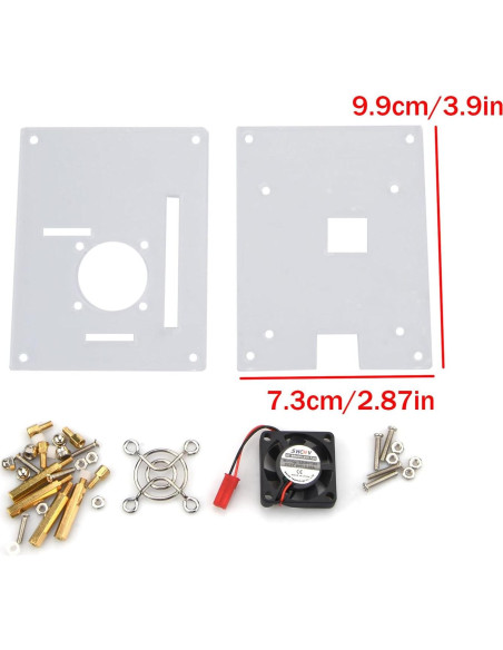Caja Acrílica con Ventilador de Enfriamiento ZEZEFUFU para Raspberry Pi