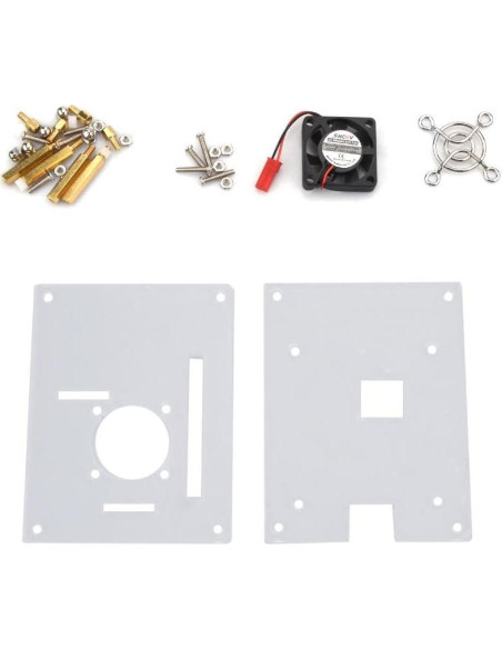Caja Acrílica con Ventilador de Enfriamiento ZEZEFUFU para Raspberry Pi