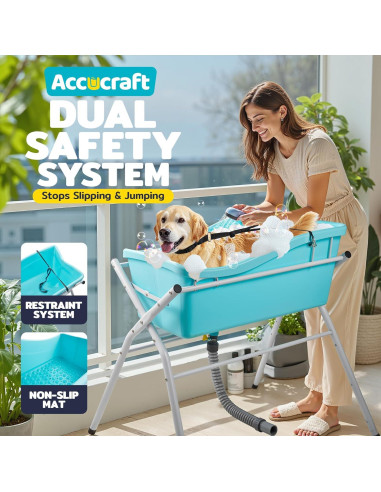 Bañera Elevada Plegable para Perros ACCUCRAFT 3 Niveles