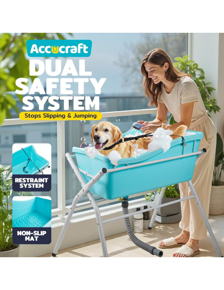 Bañera Elevada Plegable para Perros ACCUCRAFT 3 Niveles