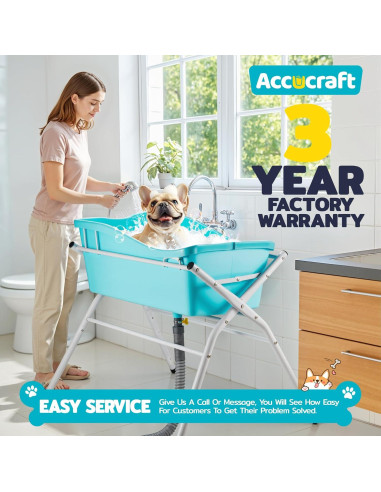 Bañera Elevada Plegable para Perros ACCUCRAFT 3 Niveles