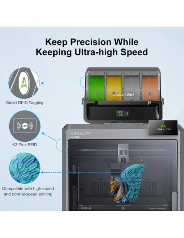 Filamento 3D Hyper PLA RFID Creality 4KG Negro 2025